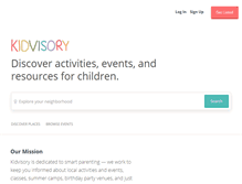 Tablet Screenshot of kidvisory.com